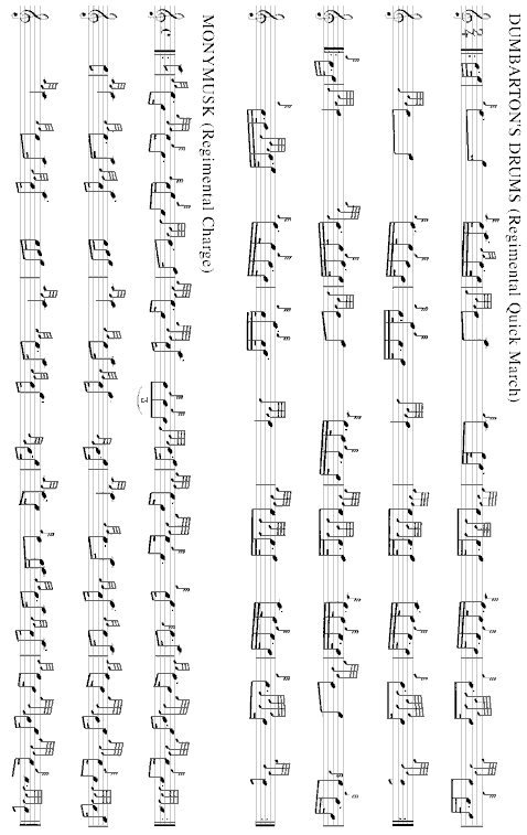 Dumbarton's Drums, and Monymusk, Music sheet