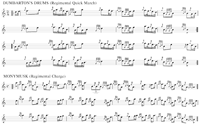 Dumbarton's Drums, and Monymusk, Music sheet
